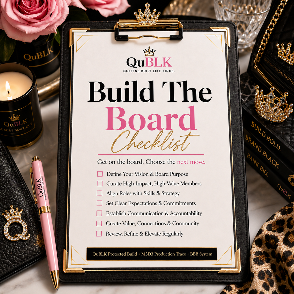 Build The Board Checklist
