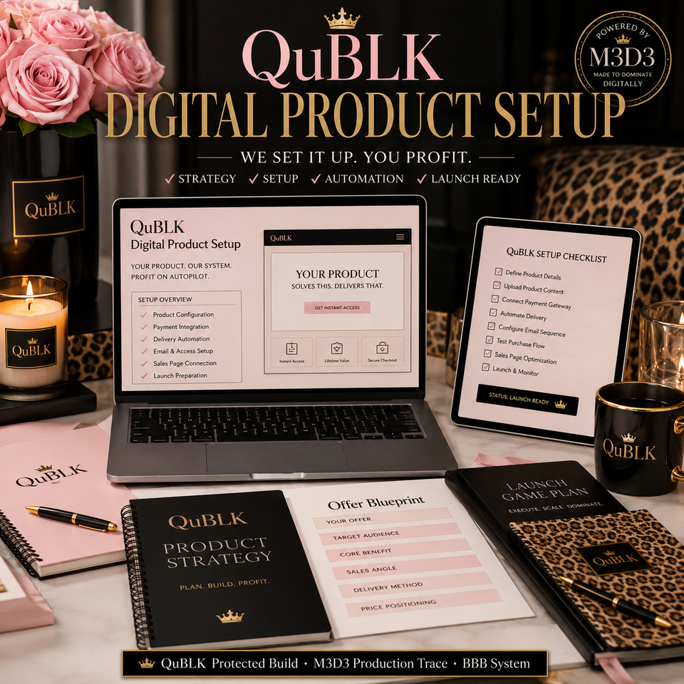 QuBLK Digital Product Setup